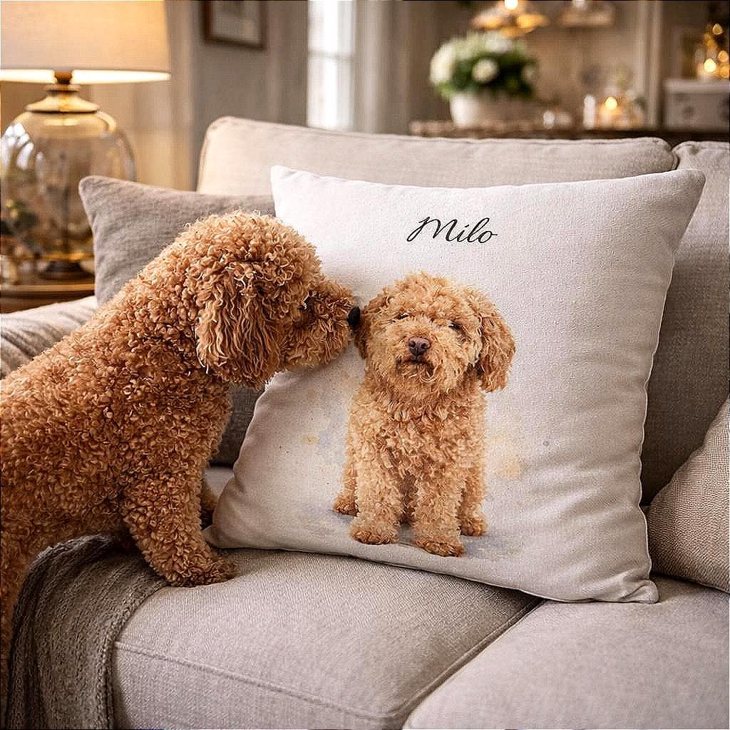 Custom Pet Pillow | Personalized Pet Pillow, College Student Gift, Graduation Gift, Dorm Decor, Dog Pillow, Cat Pillow, Father day Gift