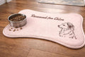 Custom Pet Food Mat | Personalized Pet Food Placemat using Photo and Name | Pet Feeding Station, New Puppy Gifts, Anti-slip and Quick Dry