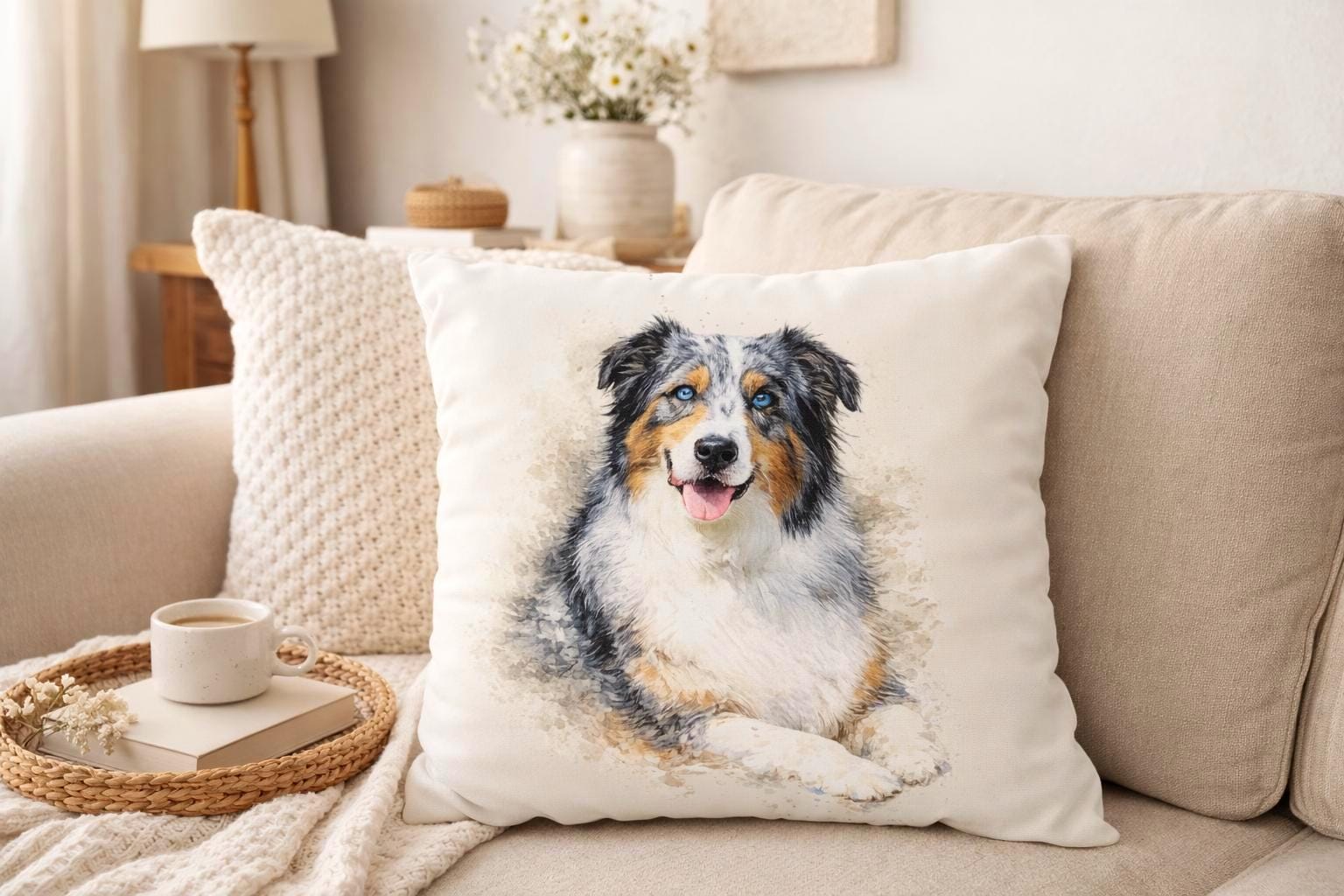 Custom Pet Pillow with Photo | Personalized Pillow | Dog Pillow, Cat Pillow, Father Day Gift, Graduation Gift, College Gift, Pet memorial