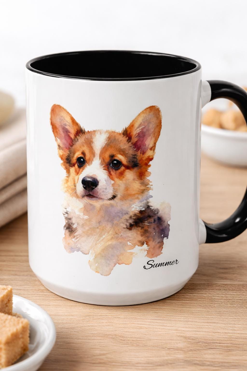 Custom Dog Portrait Mug | Personalized Dog Mug with Photo and Name | Custom Dog Mug, Pet Portrait, Dog Owner Gift, Father Day Gifts