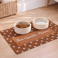 Custom Pet Food Mat | Personalized Pet Food Placemat using Photo and Name | Pet Feeding Station, New Puppy Gifts, Anti-slip, quick dry