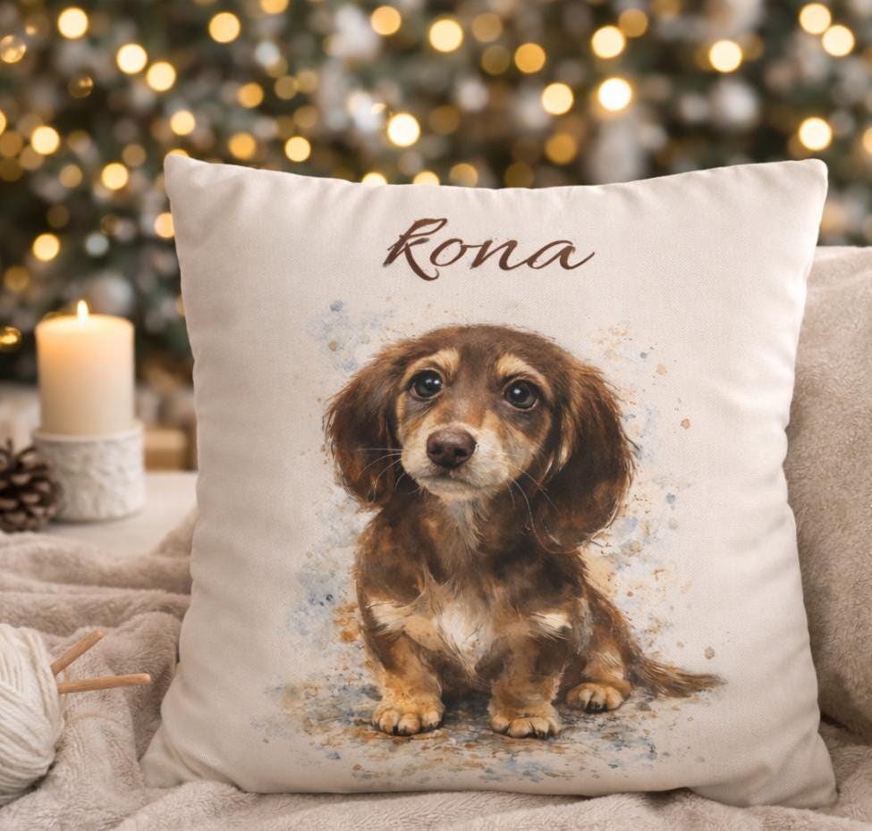 Custom Pet Pillow with Photo | Personalized Pillow | Dog Pillow, Cat Pillow, Father Day Gift, Graduation Gift, College Gift, Pet memorial