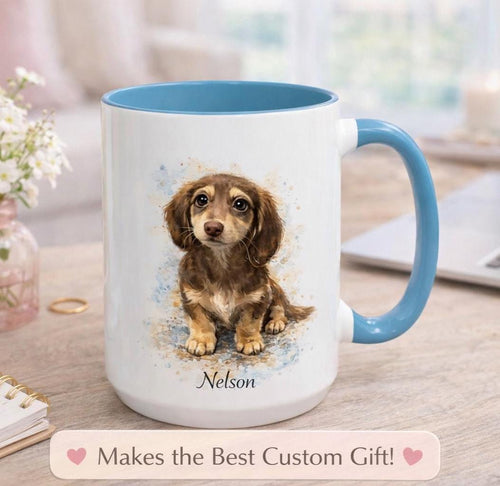 Custom Dog Portrait Mug | Personalized Dog Mug with Photo and Name | Custom Dog Mug, Pet Portrait, Dog Owner Gift, Father Day Gifts
