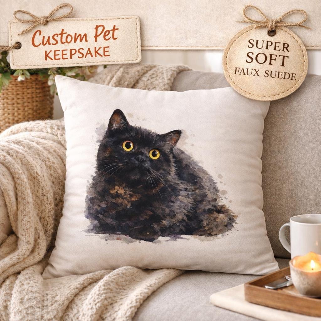 Custom Pet Pillow | Pet Pillow with Photo and Name | Dog Pillow, Cat Pillow, Mother Day Gift, Graduation Gift, College Gift, Pet memorial