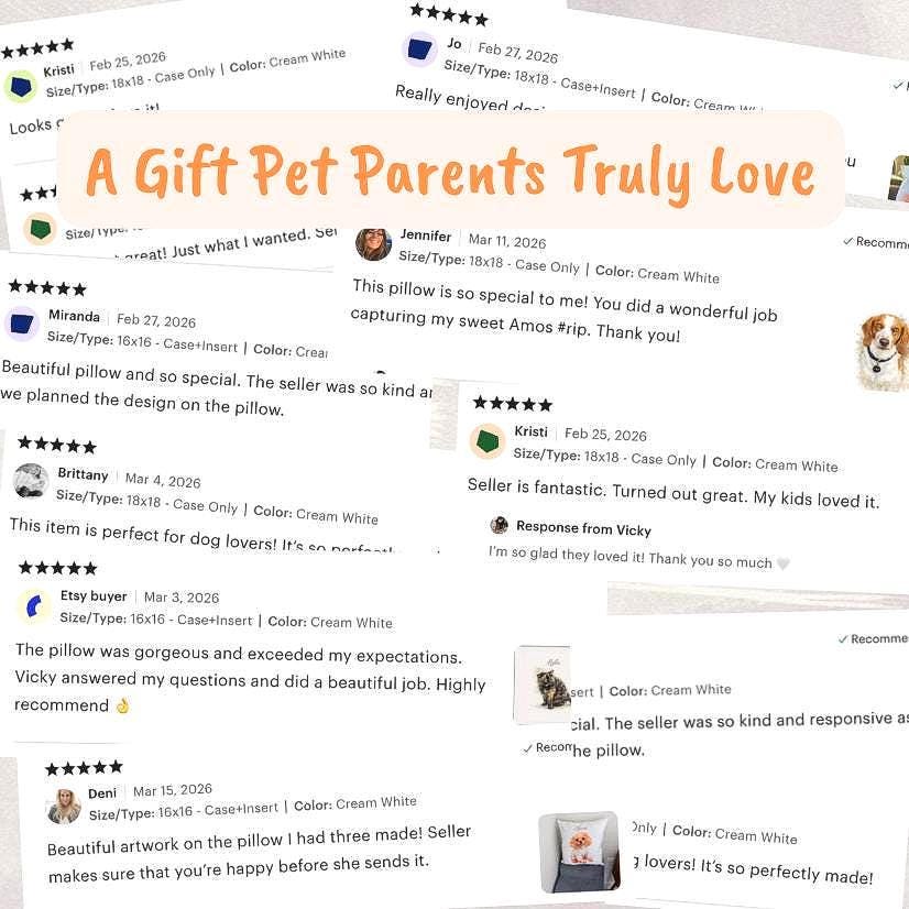 Pet Memorial Gifts | Custom Pet Memorial Pillow | Personalized Pet Pillow from Photo | Dog Memorial Pillow, Cat Memorial Pillow, Pet Rainbow