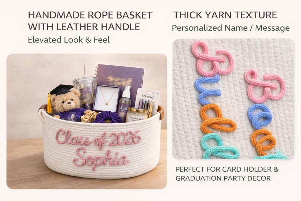 Personalized Graduation Gift Basket, College Graduation Gift, HighSchool Graduation Basket, Graduation Card Box, Graduation Gift for Her