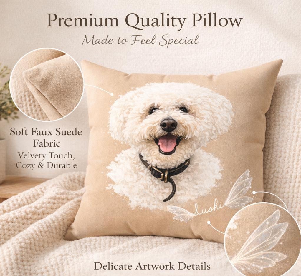 Pet Memorial Gifts | Custom Pet Memorial Pillow | Personalized Pet Pillow from Photo | Dog Memorial Pillow, Cat Memorial Pillow, Pet Rainbow