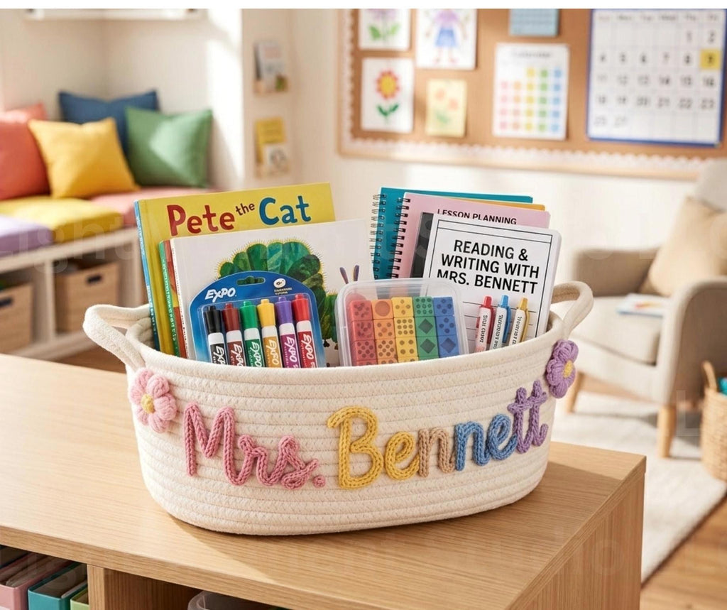 Personalized Teacher Gift Basket | Back to School Gift, Teacher Appreciation Gift, End of Year Teacher Gift, Coach Mentor Gift