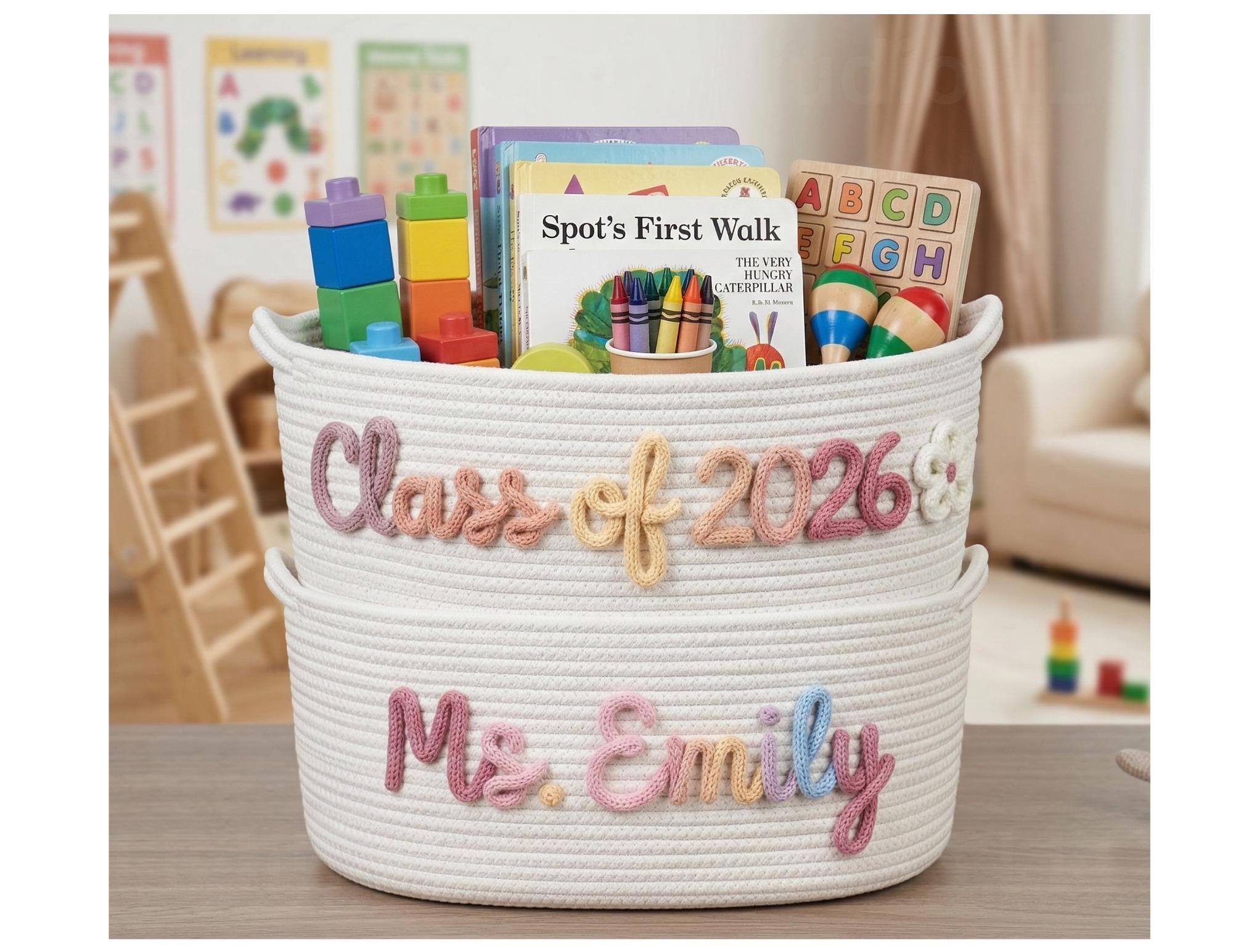 Personalized Teacher Gift Basket | Back to School Gift, Teacher Appreciation Gift, End of Year Teacher Gift, Coach Mentor Gift