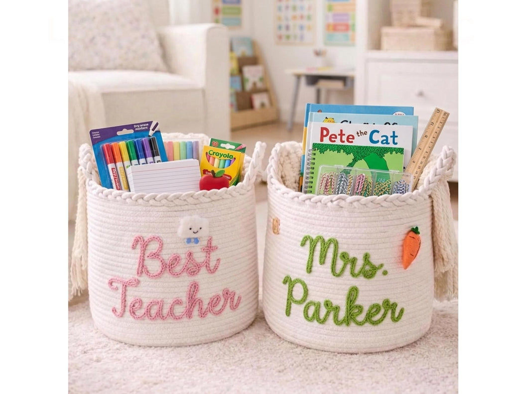Personalized Teacher Gift Basket | Back to School Gift, Teacher Appreciation Gift, End of Year Teacher Gift, Coach Mentor Gift