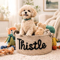 Personalized Pet Toy Basket, Custom Name Dog Basket, Dog Toy Box, Cat Toy Basket, Pet Toy Storage, Puppy Toy Basket, New Puppy Gifts