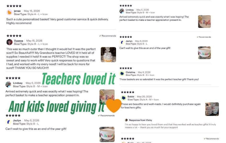 Personalized Teacher Gift Basket | Back to School Gift, Teacher Appreciation Gift, End of Year Teacher Gift, Coach Mentor Gift